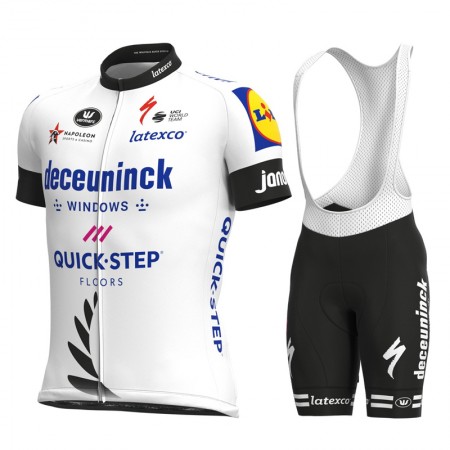 Set Fietsshirt + Korte Koersbroek 2021 Deceuninck-Quick-Step N006